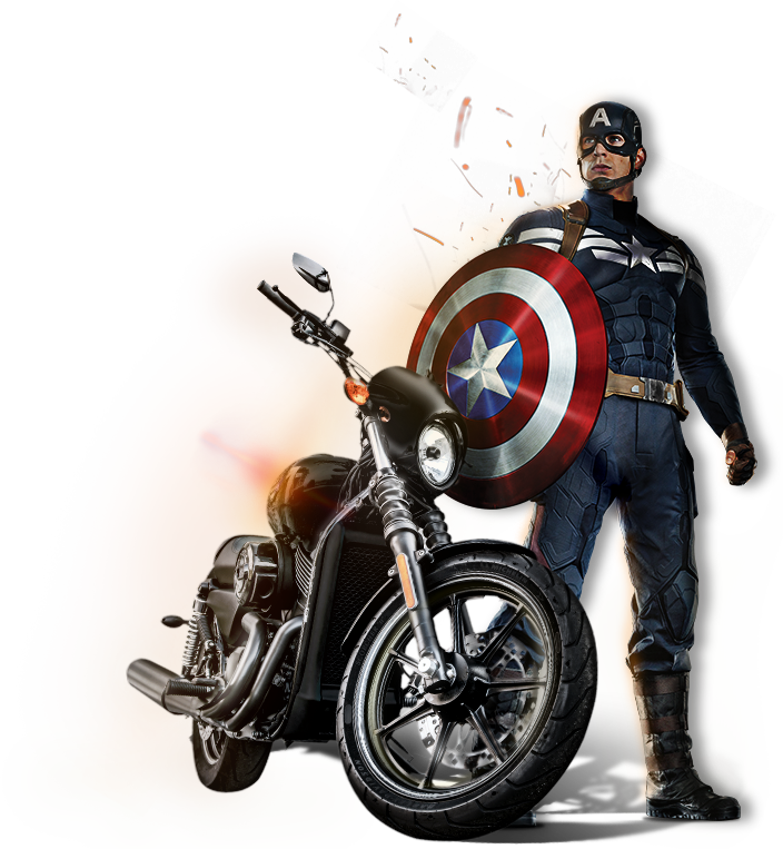 The Winter Soldier Contest By Harley-davidson® & Marvel™ - ハーレー ダビッドソン キャプテン アメリカ (704x763), Png Download