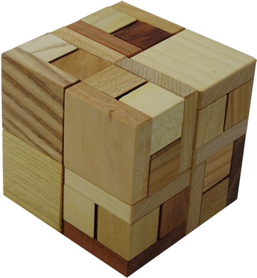 Diagra Wood Cube Puzzle - Cube (600x600), Png Download