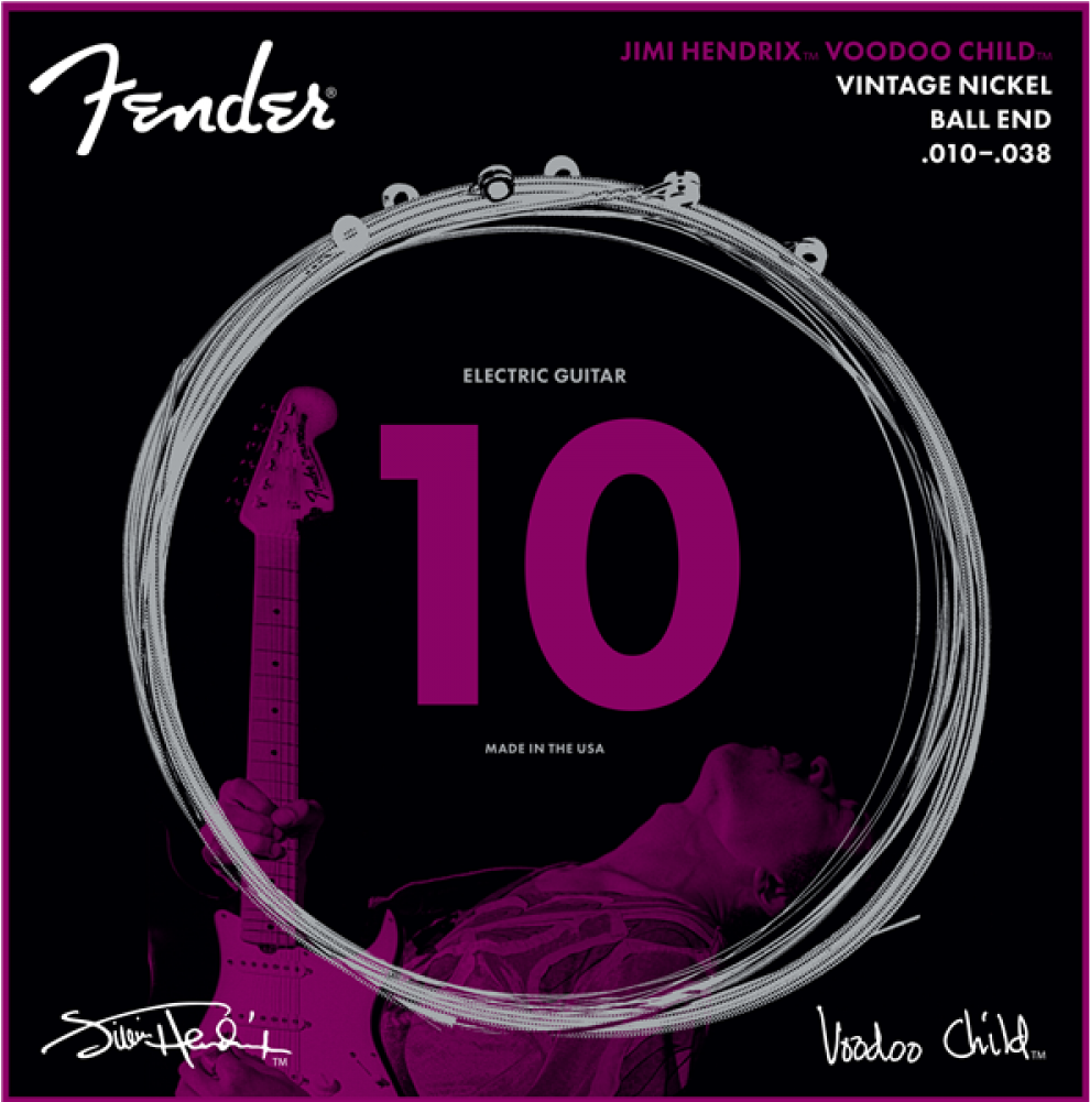Fender Jimi Hendrix Voodoo Child Ball End Nickel Electric - Fender Jimi Hendrix Strings (1400x1000), Png Download