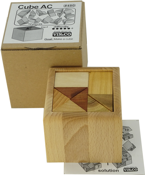 Cube Ac Wood Cube Puzzle - Puzzle (600x600), Png Download