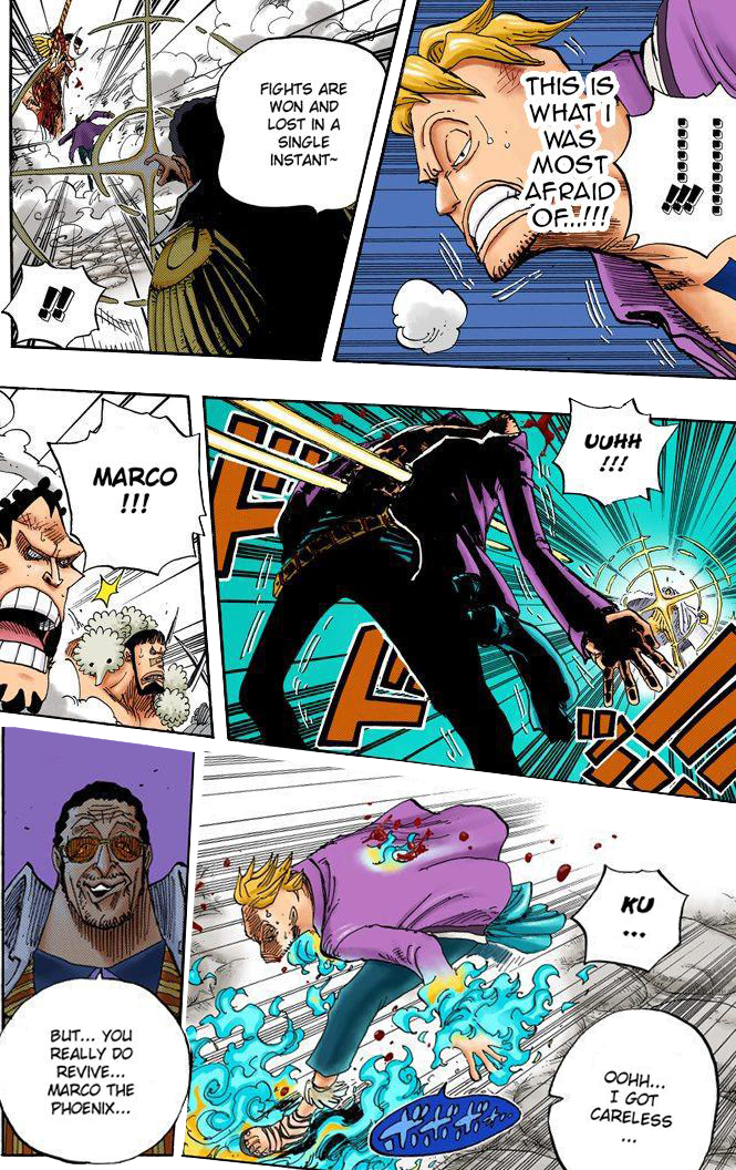 Both Panels Are Directly After Whitebeard Grabs His - One Piece (665x1056), Png Download