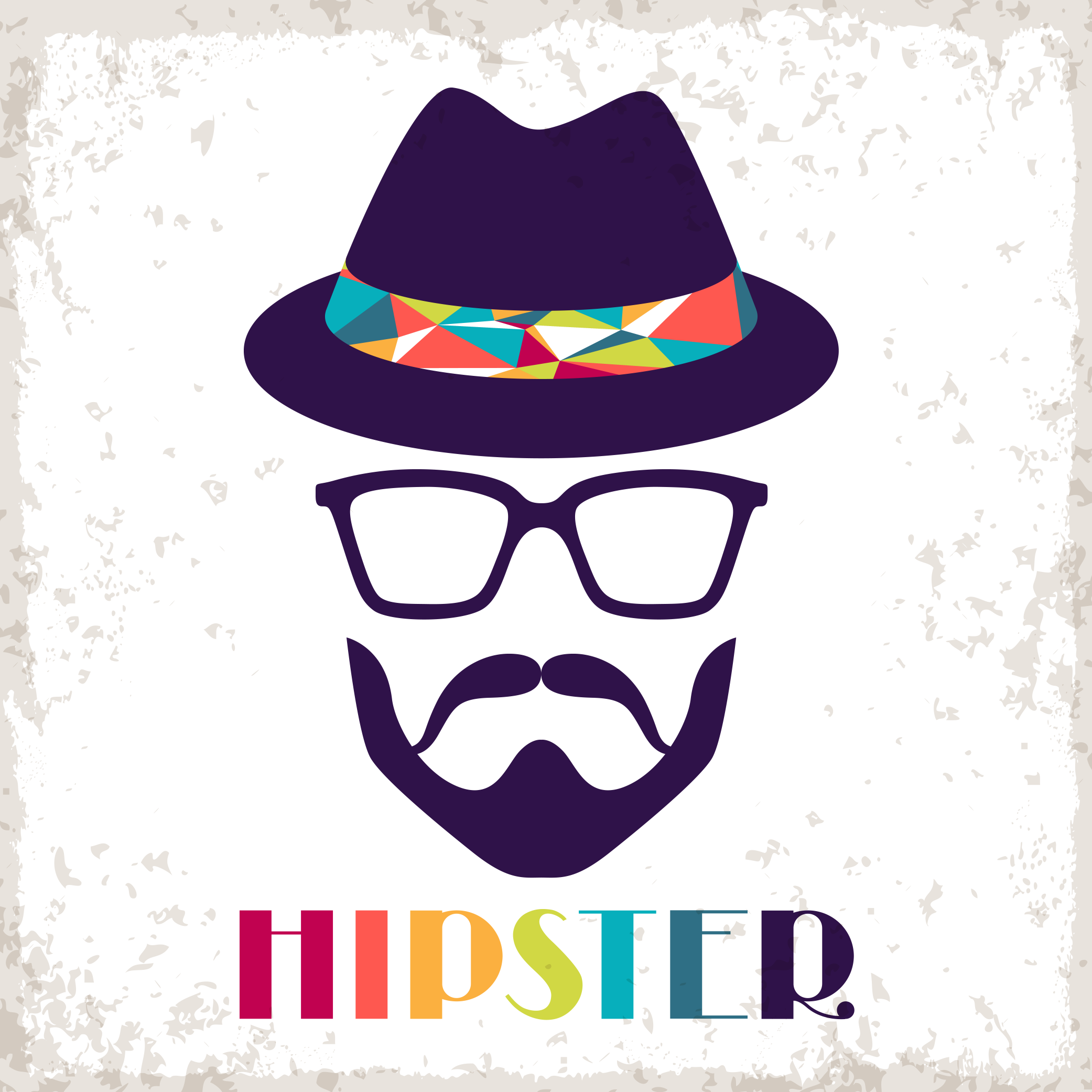 Image Library Library Hipster Retro Clip Art Uncle - Hipster Retro (2083x2083), Png Download