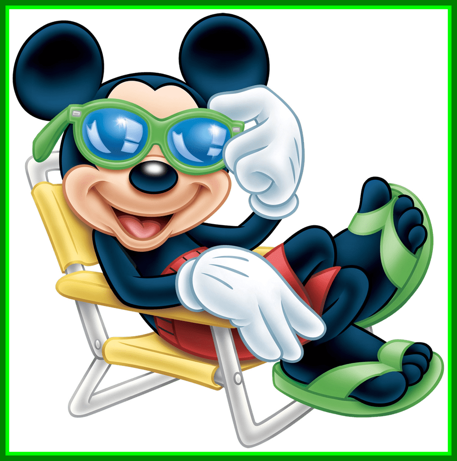 Svg Free Download Unbelievable Mickey Mouse With Sunglasses - Mickey Mouse Summer (908x915), Png Download