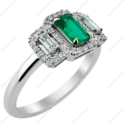 Emerald Octagon & - Pre-engagement Ring (600x600), Png Download