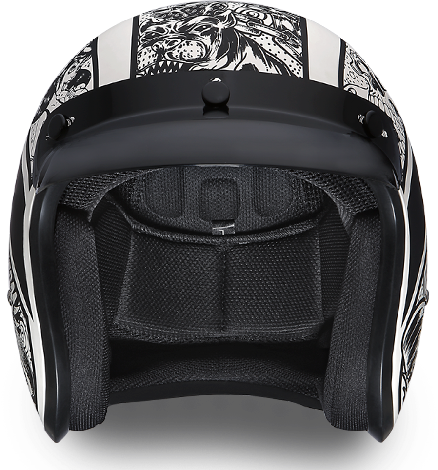 Dot Daytona Cruiser Graffiti Design Open Face Motorcycle - Motorcycle Helmet (1000x1000), Png Download