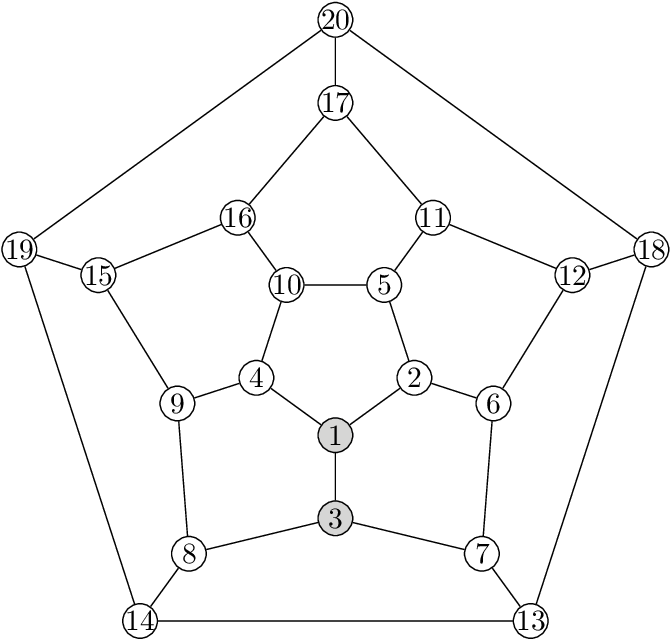 The Dodecahedron Graph With 20 Vertices, 30 Edges, - Coffee Table (726x695), Png Download