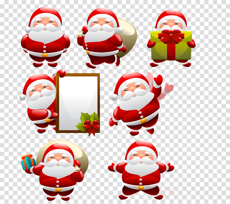 Cute Santa Claus (900x800), Png Download
