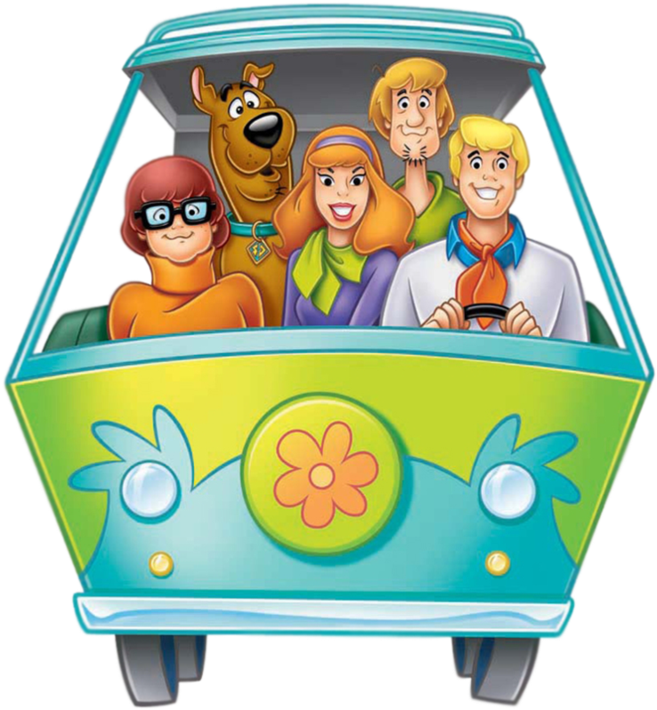 Scooby Doo Gang Png - Scooby Doo Gang In Mystery Machine (894x894), Png Download
