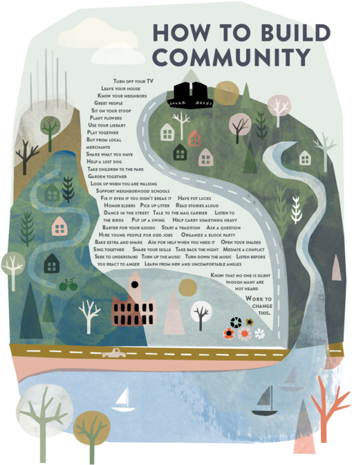 How To Build Community (750x750), Png Download
