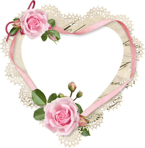 Heart Border, Love Images, Picture Frames, Love Heart, (600x611), Png Download