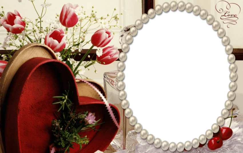 Frame With Tulips And Heart Png - May Your Heart Be Encouraged [book] (850x537), Png Download