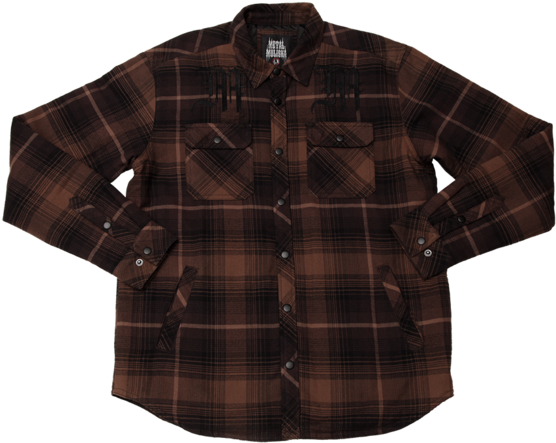 Wartime Long Sleeve Flannel Jacket - Plaid (620x620), Png Download