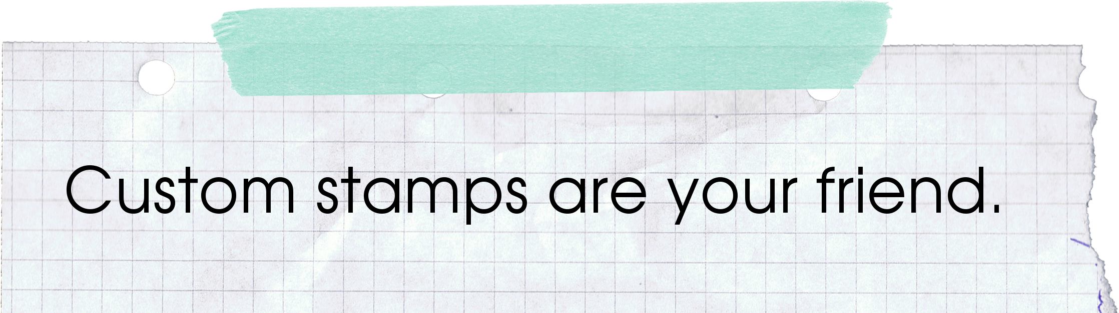 A Simple Custom Stamp Is A Minor Investment That Will - Postage Stamp (2370x657), Png Download