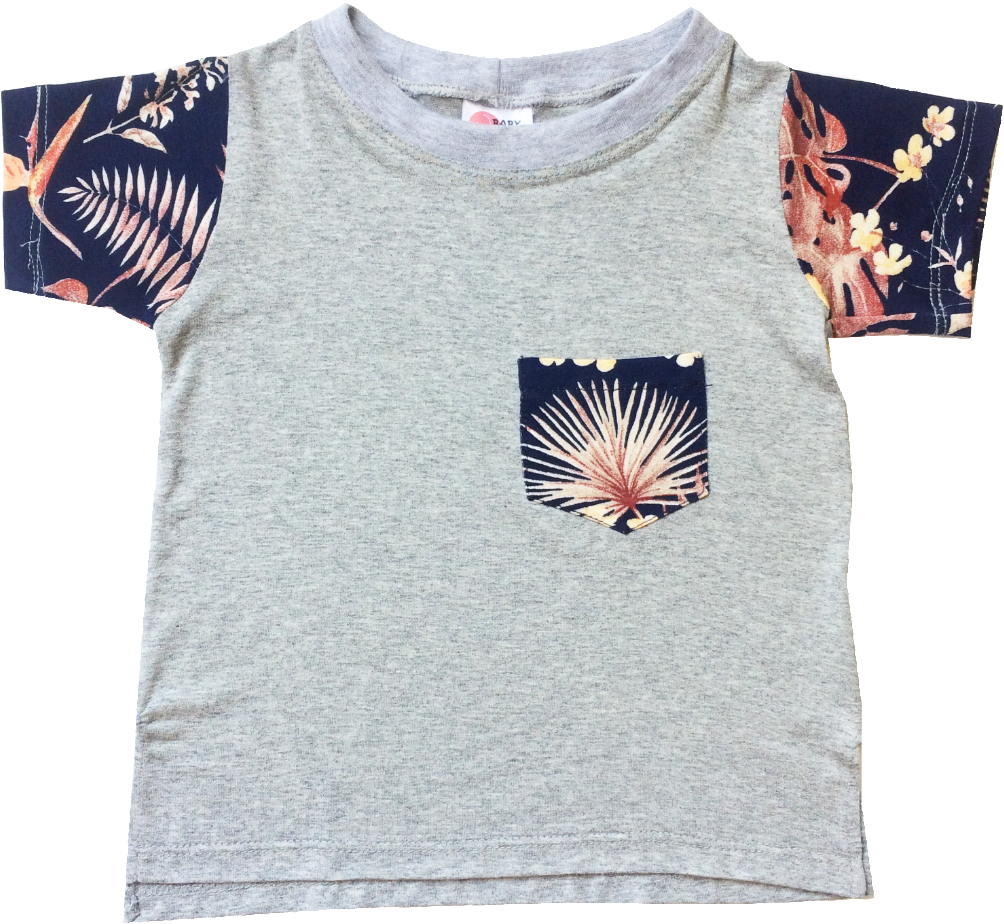 T-shirt, Camiseta Cinza Mescla Com Manga E Bolso Em - Shirt (1024x1024), Png Download