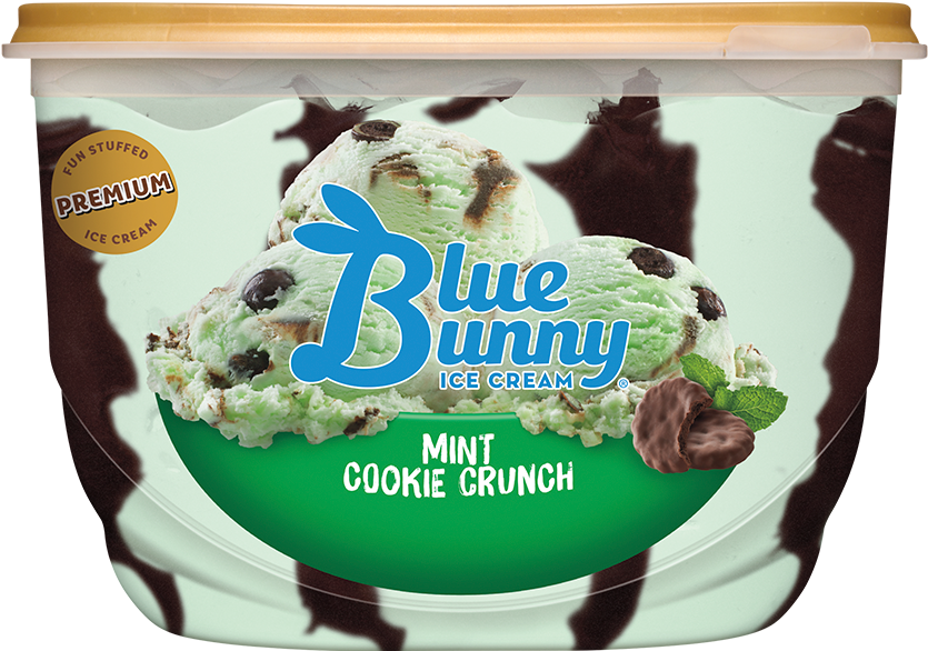 Blue Bunny Mint Cookie Crunch (847x600), Png Download