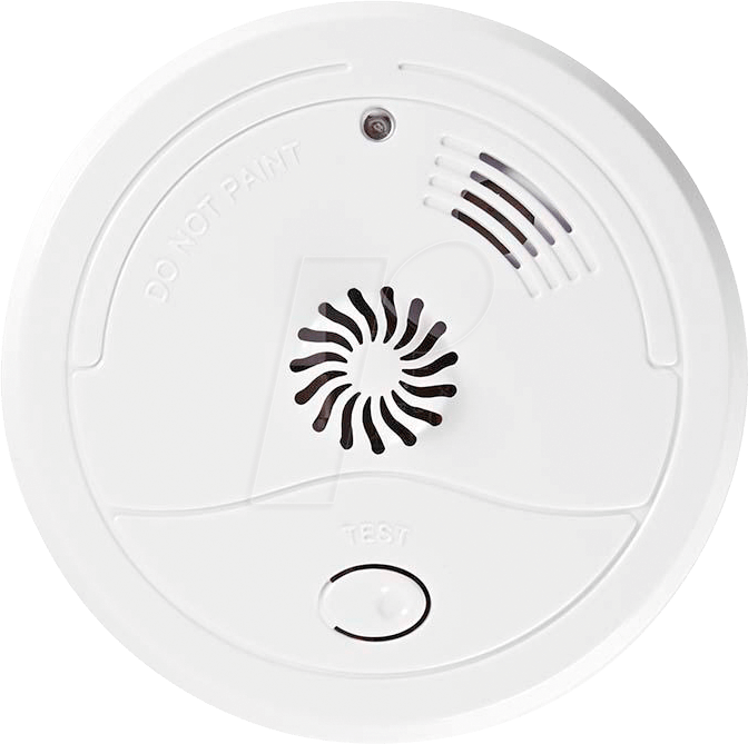 Heat Detector, Low Battery Alert Nedis Dtcth10wt - Round Carbon Monoxide Detector (672x669), Png Download