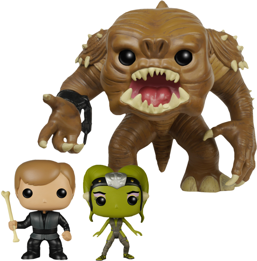 Star Wars Rancor, Luke & Oola - Rancor Luke Funko Pop (900x900), Png Download