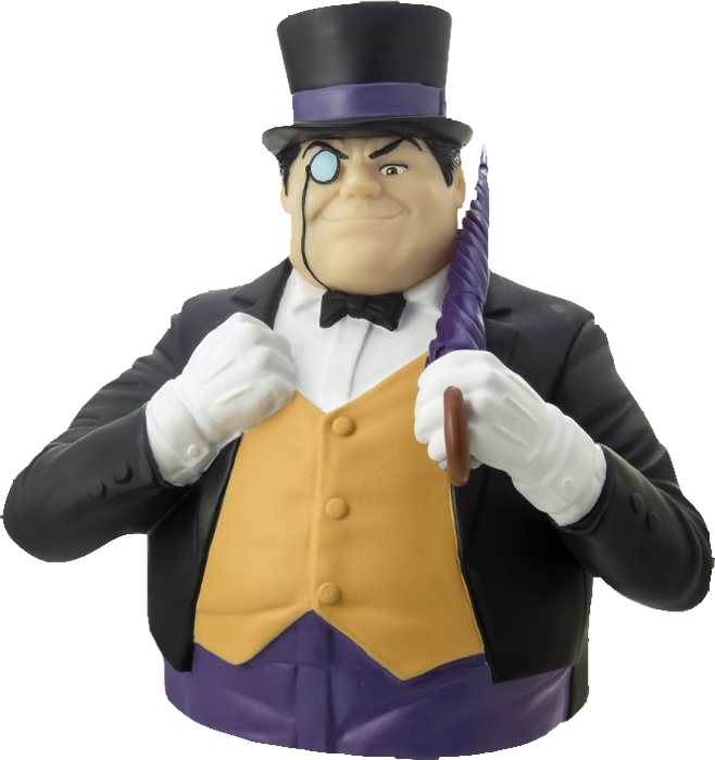 Penguin Bust Bank - Batman Penguin Bust Bank (658x700), Png Download