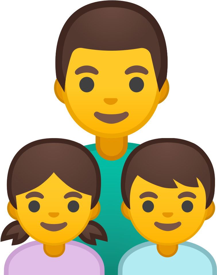 Family Man Girl Boy Icon Noto Emoji People Family Love - Emoji Famille (1024x1024), Png Download
