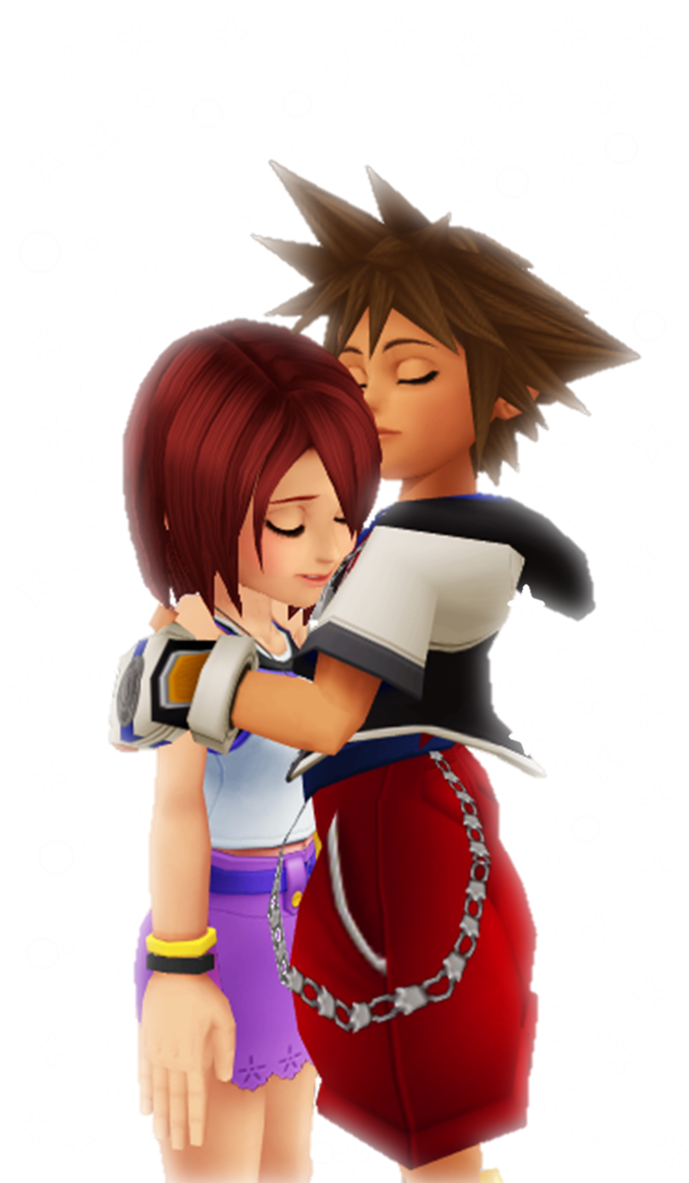 Kairi & Sora Images Sora And Kairi Kh1 Save The Light - Kingdom Hearts Sora And Kairi Png (1423x2412), Png Download