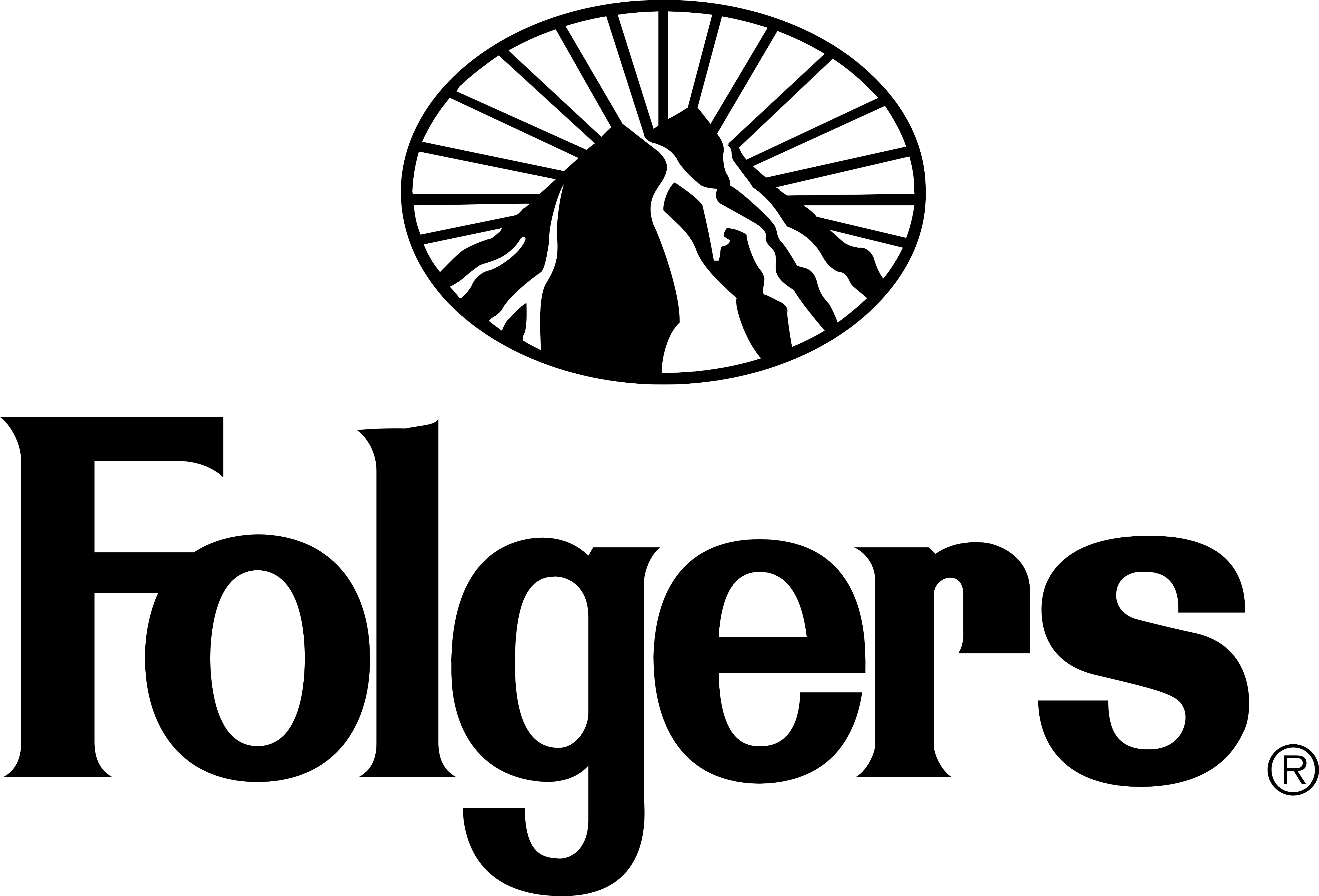 Folgers - Old Folgers Logo (5000x3398), Png Download
