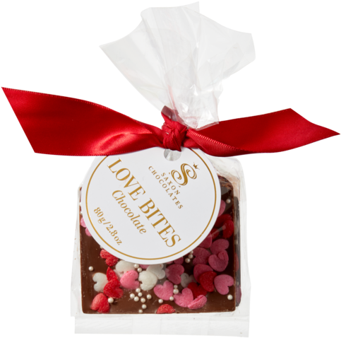 Milk & Dark Chocolate Love Bites - Milk (539x600), Png Download