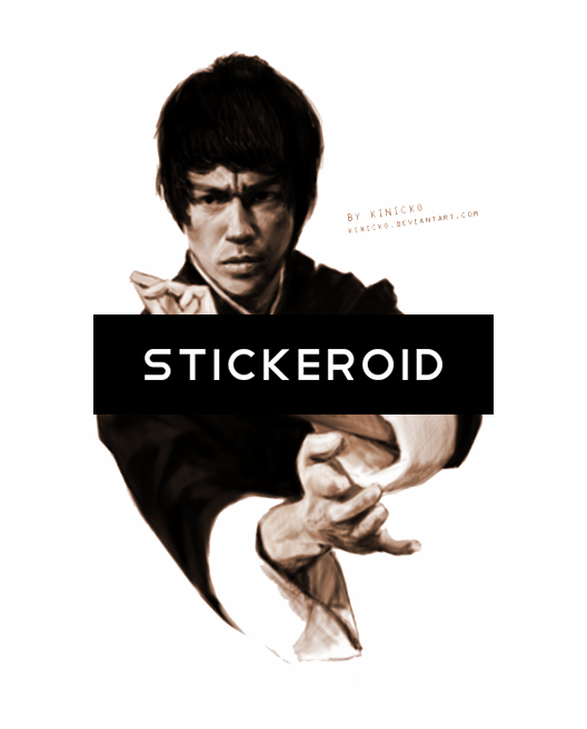 Bruce Lee - Poster (528x656), Png Download