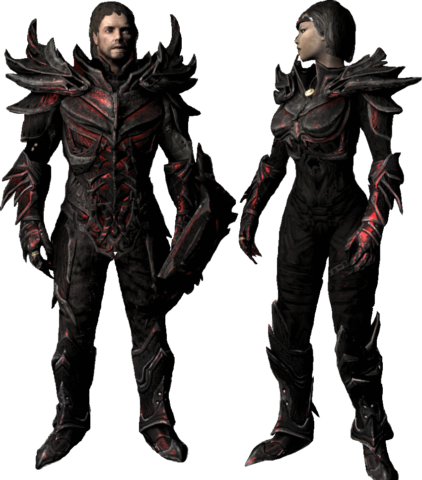 Author Images - Skyrim Male Daedric Armor (850x966), Png Download