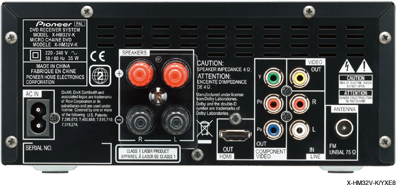Dvd/cd Receiver System X-hm32v - Pioneer Xc-hm21v-k (1000x605), Png Download