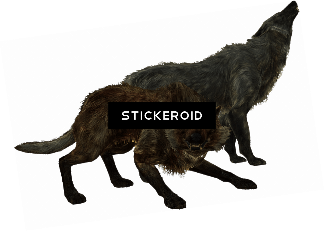 Elder Scrolls Skyrim Wolves - The Elder Scrolls V: Skyrim (1088x776), Png Download