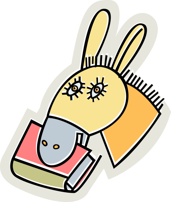 Vector Illustration Of Donkey Ass Jackass With Book (592x700), Png Download