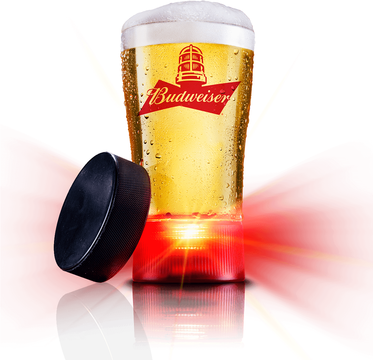 Download Hockey Goal Light Png For Kids Budweiser Red Light Glass PNG