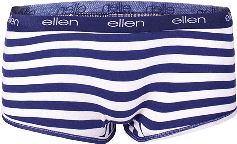 Ellen Show Women's Lightweight Boyshorts- Blue & White - Briefs (1000x1000), Png Download