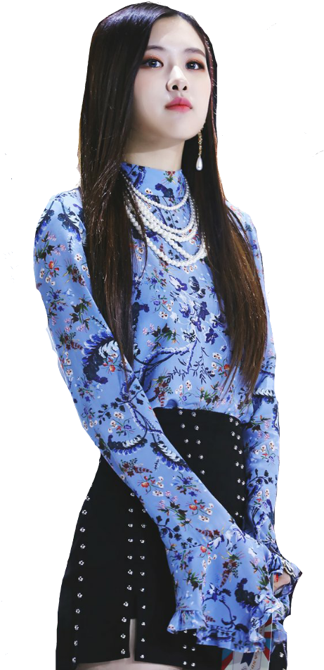 Blackpink Rose Blackpinkrose Chaeyoung - Rose Black Pink Blue Aesthetic (1024x1024), Png Download