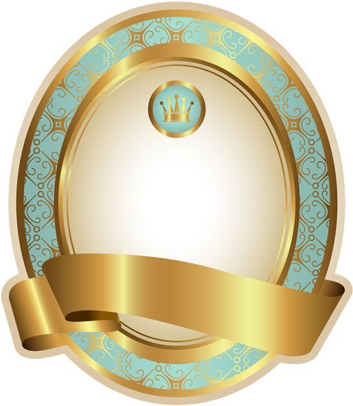 Blue Luxury Label Template Clipart Image - Label (523x600), Png Download