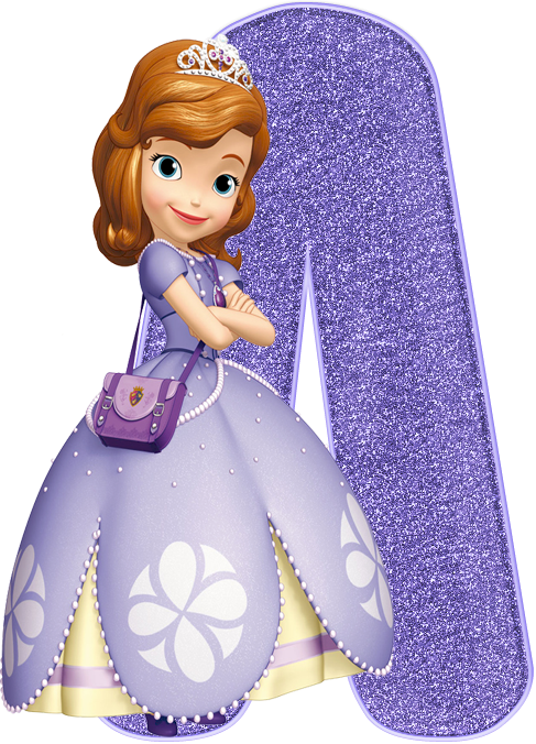 Alfabeto Decorativo - Disney Sofia The First Imagine Ink Book (487x676), Png Download