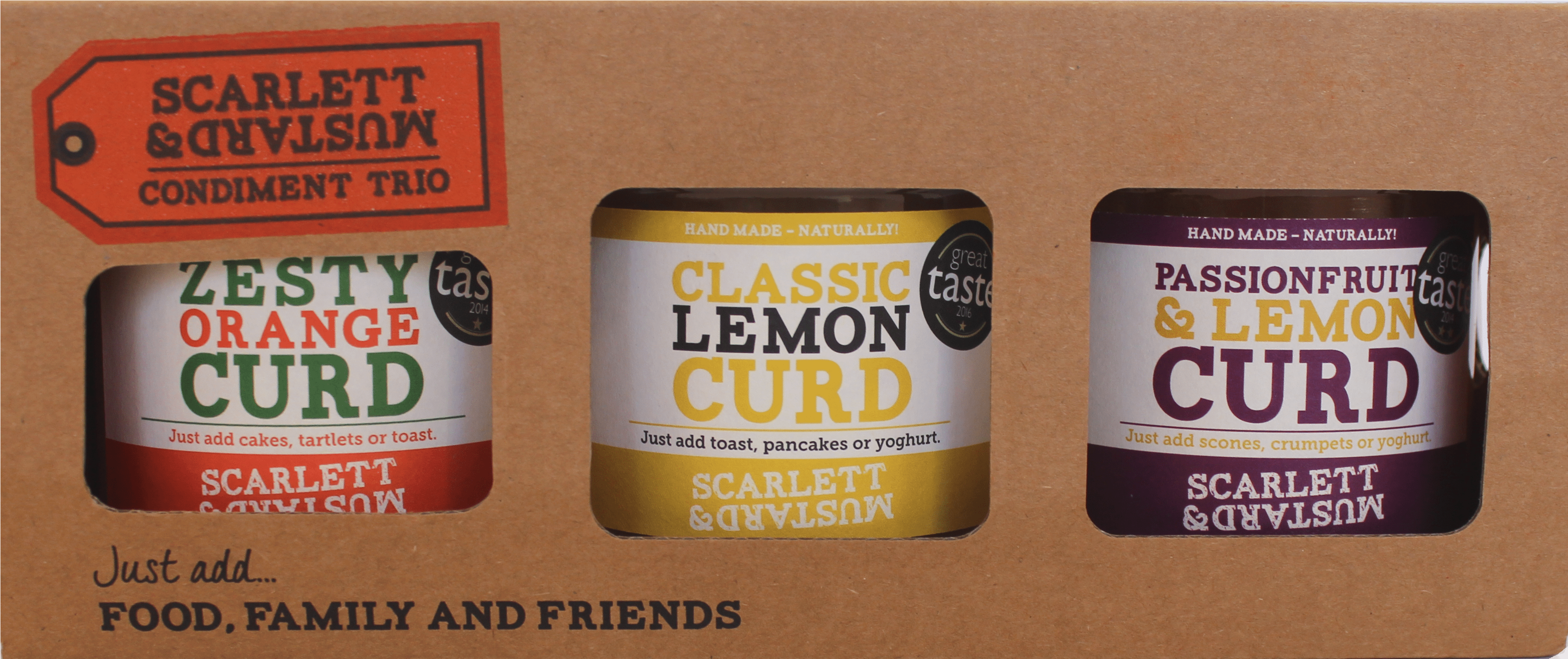 Posted On - Curd Herd Scarlett Mustard - Zesty Orange Curd - 210g (3736x1796), Png Download