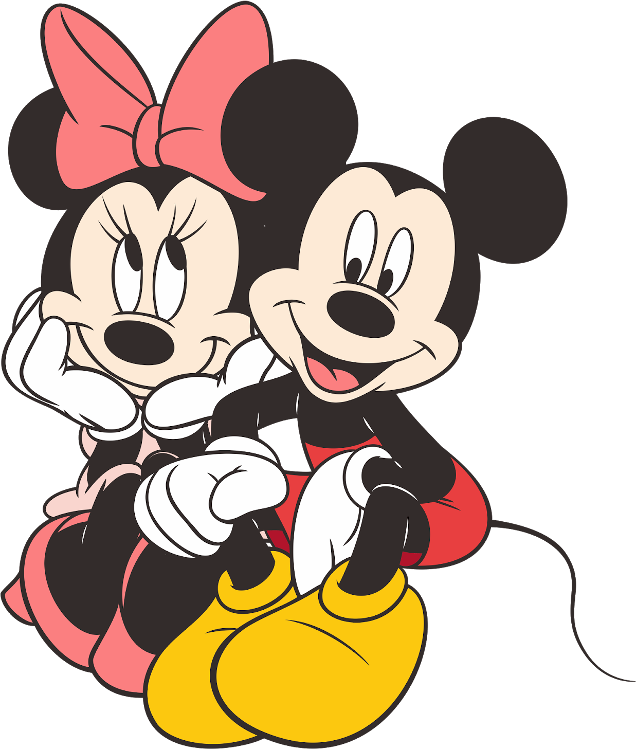 Mouse Donald Duck Transprent - Minnie Mouse And Mickey Mouse (1600x1600), Png Download