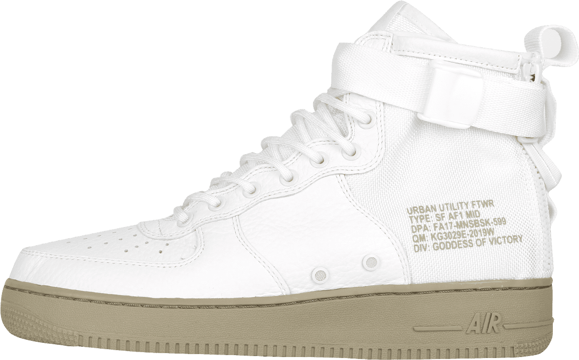 Nike Sf Air Force 1 Mid Ivory Olive - Sneakers (1200x1308), Png Download