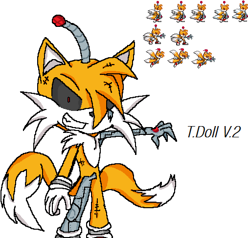 Sonic Tails Doll Sprites (664x500), Png Download
