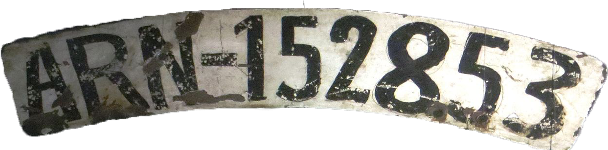 German Motorcycle Front License Plate Postwar 1945 - Number (1280x317), Png Download