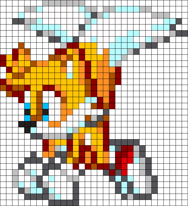 Tails Perler Bead Pattern / Bead Sprite - Tails Perler Bead Pattern (652x715), Png Download