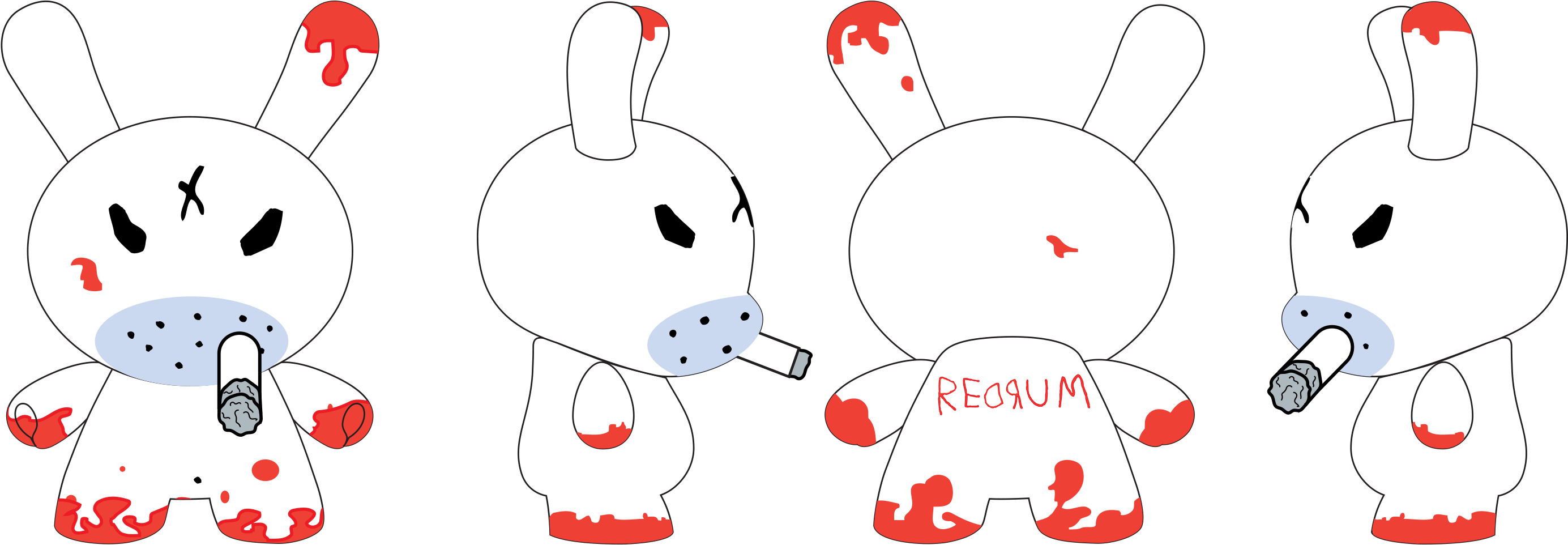 While The Redrum Dunny Was Cool In The Past - Stuffed Toy (3300x2550), Png Download