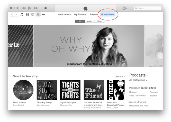 In The Itunes App, Select The Itunes Store - Itunes (1000x509), Png Download