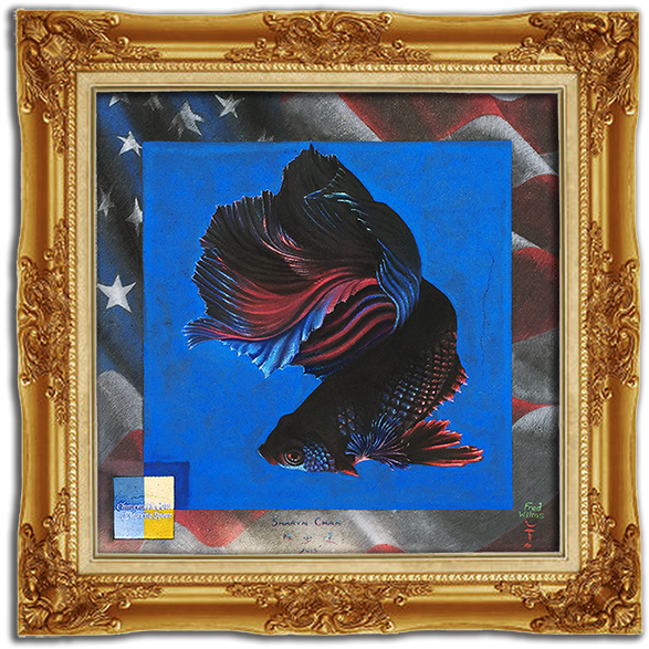 Patriot Betta - Picture Frame (600x600), Png Download