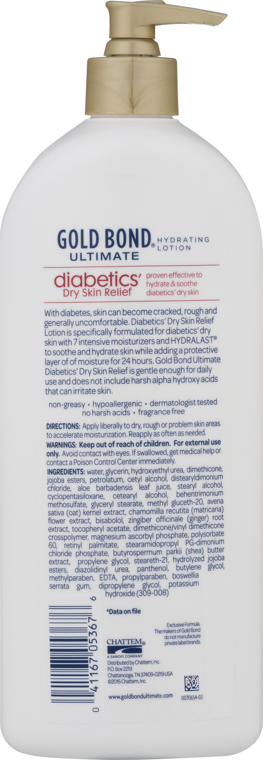 Gold Bondâ® Ultimate Diabetics' Dry Skin Relief Lotion - Cosmetics (867x2500), Png Download