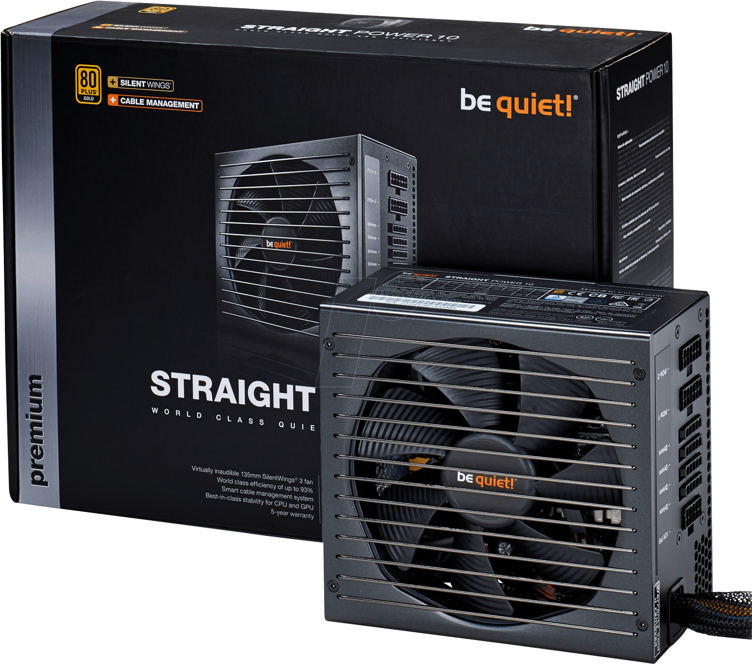 Be Quiet Straight Power 10 800 W With Cable Management - Quiet Straight Power 11 450w (1560x1372), Png Download