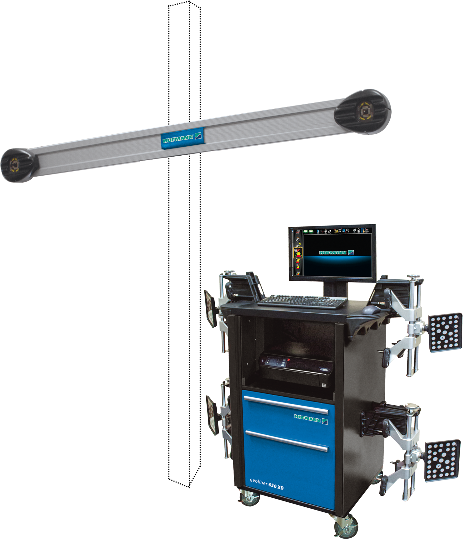 Asanetwork - Hofmann Geoliner 650xd Wheel Alignment Computer (1569x1772), Png Download