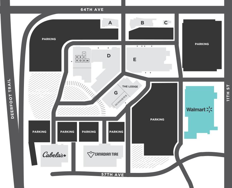 Walmart Supercentre Map - Deerfoot City (737x600), Png Download