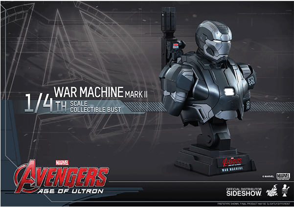 1 Of - Hot Toys Marvel Age Of Ultron War Machine Mark Ii 1:4 (600x600), Png Download